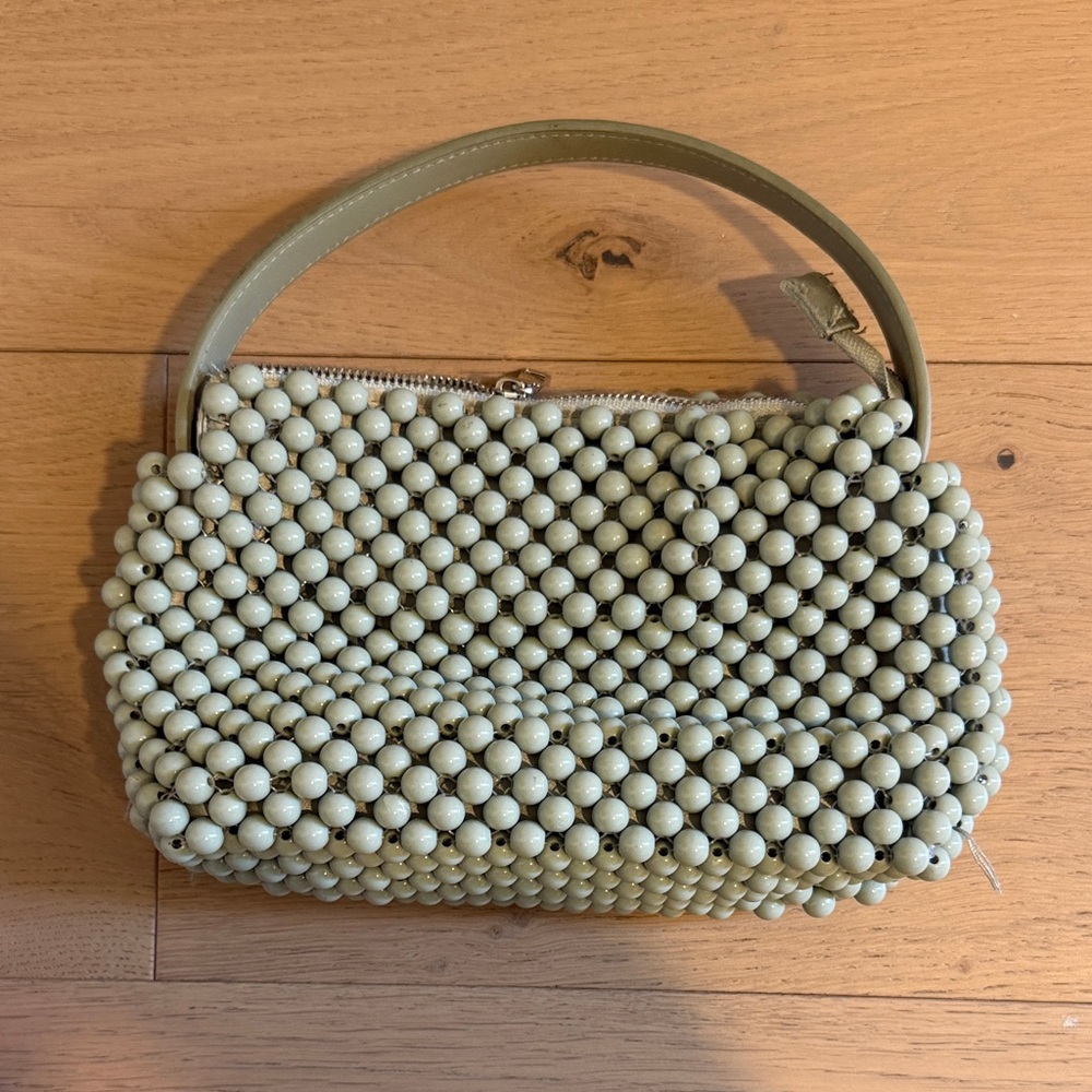 Zara Beaded Clutch in Sage
